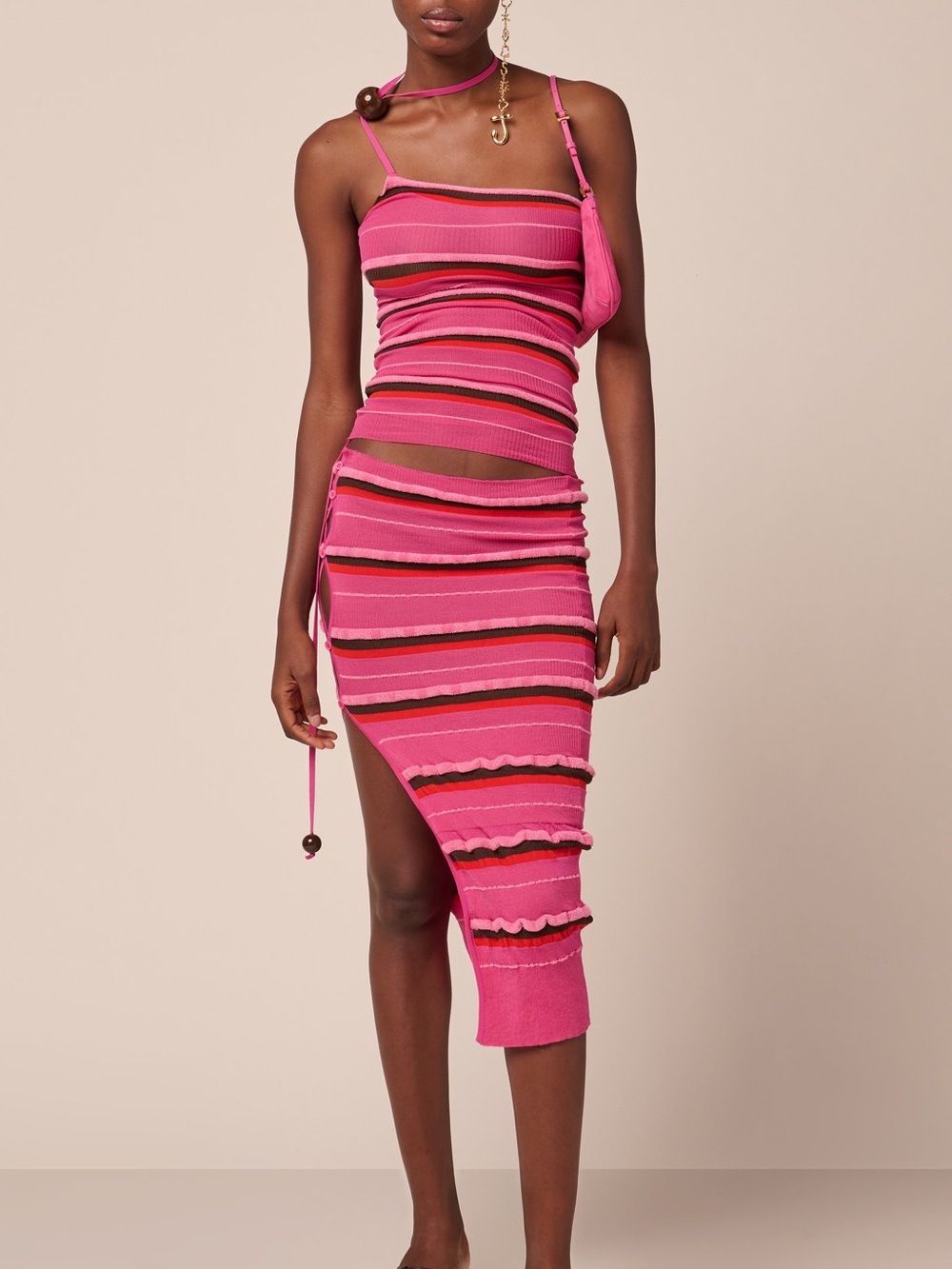 Jacquemus Concha Striped Skirt and Top